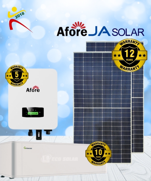 Hệ thống Điện mặt trời Hybrid 5kW lưu trữ